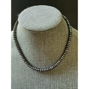 Vintage Peacock Freshwater Pearl Necklace Knotted Silver Clasp Classic Capsule